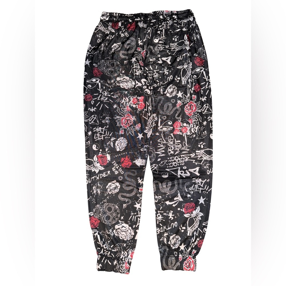 💀🌹NWT! Skull and Roses Jogger Pants - Picture 7 of 10
